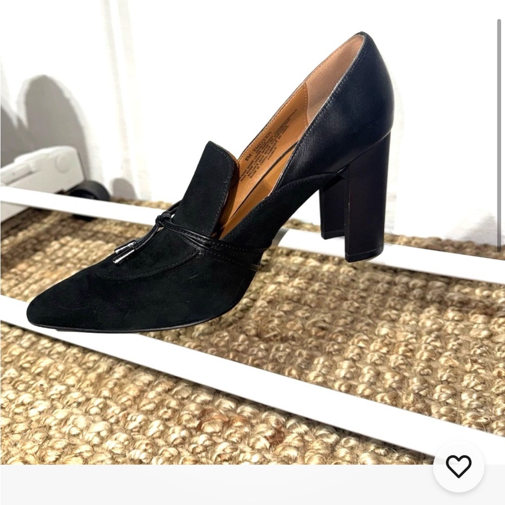 Halston Valentina Women’s Black Block Heel Pumps Size 8 - 4 inch pump